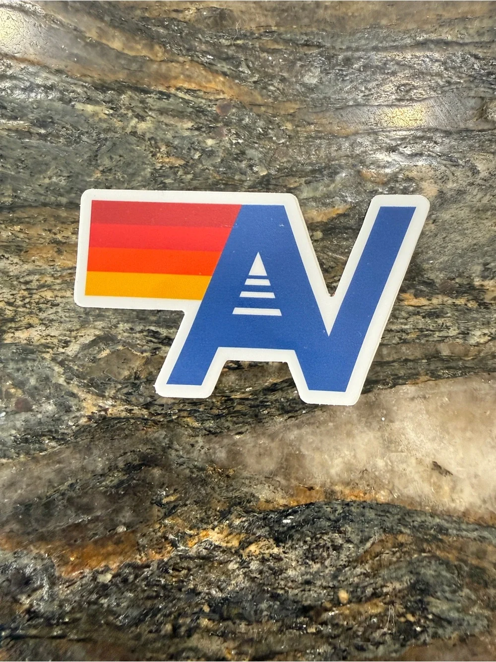 Aviator Nation Retro Rainbow AV Logo Vinyl Sticker Decal-Small Sticker